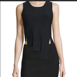 Opening Ceremony Asymmetrical Black Crop Top Size Small